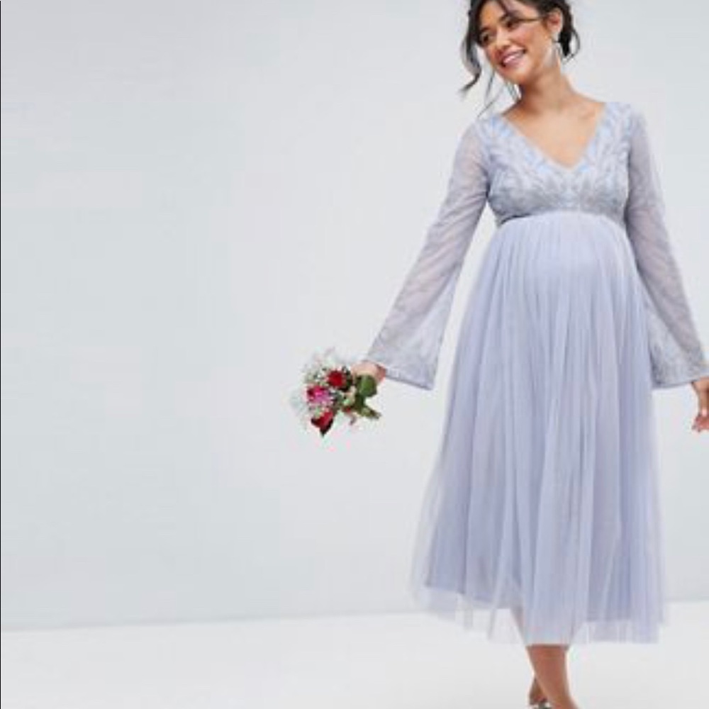 ASOS Maya Maternity Long Sleeve Midi Dress